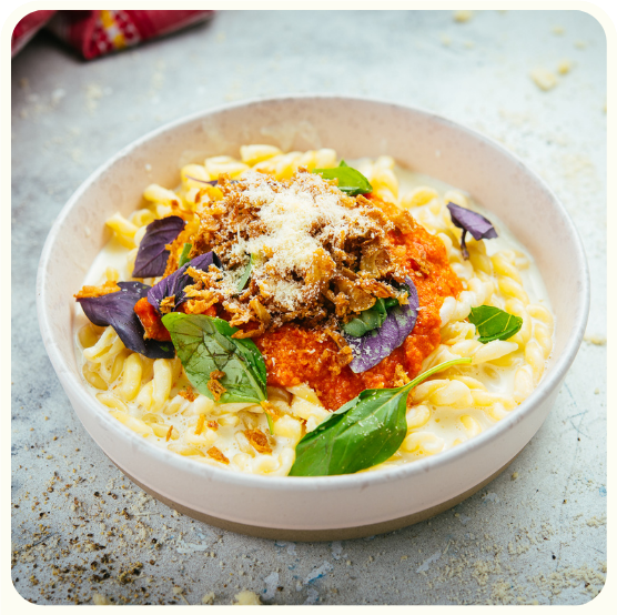 Röstitud paprika sängis pasta